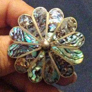 Vitg Mexican .925 Sterling Silver Abalone Pendant